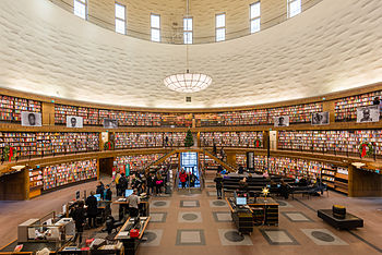 Biblioteca Municipal de Estocolmo. Estocolmo, Suécia.