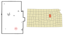 Location within Dickinson County and Kansas