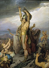 François-Émile Ehrmann, Vercingétorix cridant els gals a la defensa d'Alésia, vers 1869.