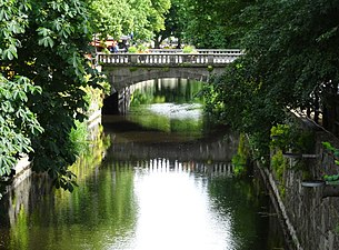 Fyrisån mot norr med Nybron.