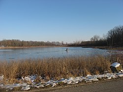 Ice fishing on Gilbert Lake