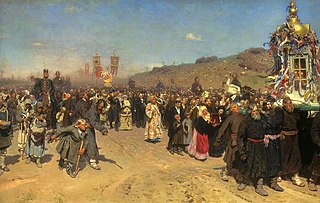 «Курскта Хэрээһэтэ ябалга», 1880–83 (Москва, Третьяковэй уран зурагай галерей).
