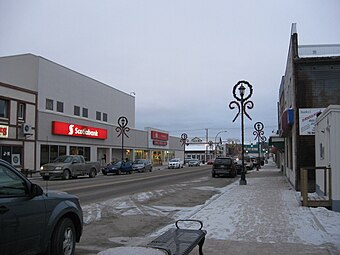 Main Street view in Flin Flon