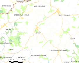 Mapa obce Grury