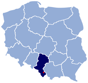Poziția localității Żywiec