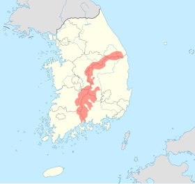 На карте Южной Кореи.