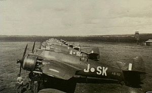 No. 93 Squadron Beaufighter aircraft at Kingaroy, Queensland, in 1945