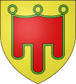 Fig.11 : Armes des comtes d'Auvergne : d'or au gonfanon de gueules frangé de sinople.