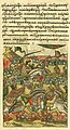 Ледовое побоище. Миниатюра Лицевого летописного свода, середина XVI века