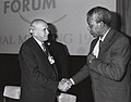 Image 17Frederik W. de Klerk and Nelson Mandela, two of the driving forces in ending apartheid (from History of South Africa)