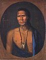 Image 4Lenape chief Lappawinsoe, depicted in a 1735 painting by Gustavus Hesselius (from History of Pennsylvania)