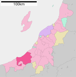 Jōetsun sijainti Niigatan prefektuurissa