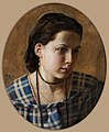 Portret van Vilhelmine Erichsen (hier veertien jaar oud) geschilderd door Kristian Zahrtmann.