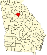 Map of Džordžija highlighting Walton County