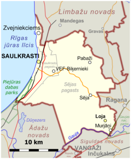 Kaart van Gemeente Saulkrasti Saulkrastu novads