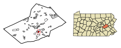 Location of Schuylkill Haven in Schuylkill County, Pennsylvania (left) and of Schuylkill County in Pennsylvania (right)