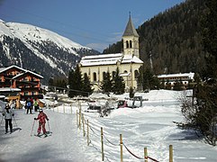 Les pistes de ski de fond près du village.