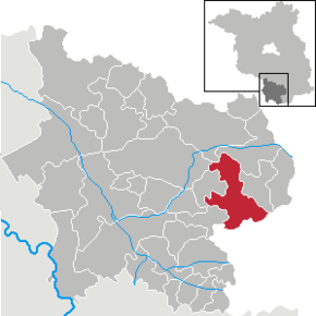 Poziția Finsterwalde pe harta districtului Elbe-Elster