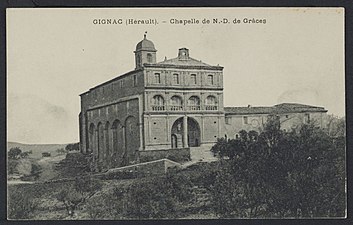 Carte postale de la chapelle Notre-Dame-de-Grâce (fin XIXe - début XXe siècle).