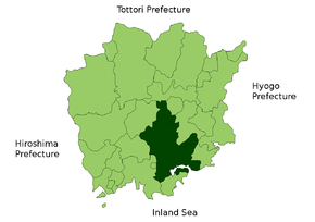 Poziția localității Okayama