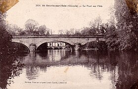 Le pont sur l'Isle au début du XXe siècle