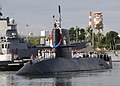 JS Uzushio (SS 592) arrives at Joint Base Pearl Harbor–Hickam to begin their annual training exercise.