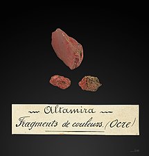 Pigment d'Altamira Fouille de 1881 - Muséum de Toulouse