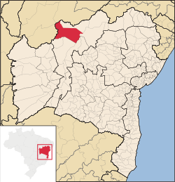Localização de Pilão Arcado na Bahia
