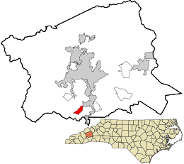 Location in Buncombe County and the state of North Carolina