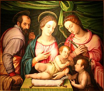 Giovanni Capassini Heilige Familie mit dem Johannesknaben und der heiligen Katharina.