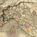La suddivisione dell'Italia in dipartimenti durante l'occupazione napoleonica