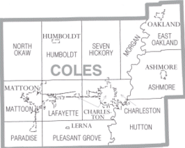 Kaart van Coles County