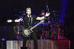 A Nickelback egy koncerten 2012-ben, Perth-ben