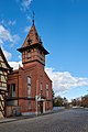 Turnhalle mit Reminiszenzen an das abgegangene Seetor