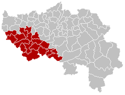 Localização do arrondissement de Huy em Liège