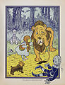 Image 7 The Wonderful Wizard of Oz Artist: William Wallace Denslow An illustration from the first edition of The Wonderful Wizard of Oz, depicting the scene where Dorothy meets the Cowardly Lion, the first time the four major characters of the novel come together. The book was originally published in 1900 and has since been reprinted countless times, most often under the name The Wizard of Oz, which is the name of both the 1902 Broadway musical and the extremely popular, highly acclaimed 1939 film version. Thanks in part to the film it is one of the best-known stories in American popular culture and has been widely translated. Its initial success, and the success of the popular 1902 musical Baum adapted from his story, led to his writing and having published thirteen more Oz books. More selected pictures