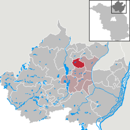 Läget för kommunen Grünow i Landkreis Uckermark