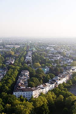 Aerial view of Rotherbaum from the south