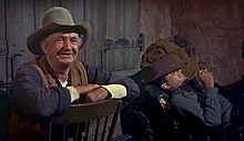 Walter Brennan en 1947 en una escena d'a cinta Rio Bravo.