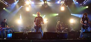 Ang The Offspring na gumaganap noong 2008 sa Fortaleza, Brazil Pictured: Greg K., Pete Parada, Dexter Holland, Andrew Freeman at Noodles