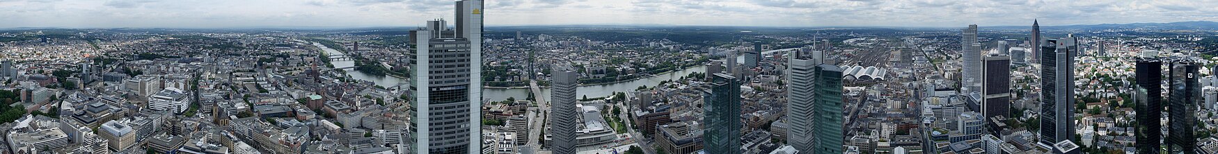 Panorámica de Frankfurt dende a Main Tower.