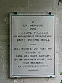 Plaque commémorative.