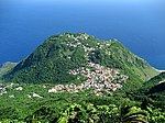 View from Mount Scenery with Windwardside in the front