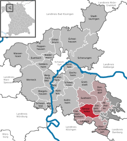 Poziția localității Gerolzhofen