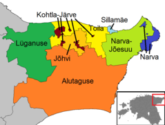 Plan prowincji Virumaa Wschodnia