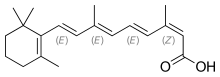 Estrutura química de Isotretinoína