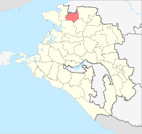 Старомінський район на мапі Краснодарського краю