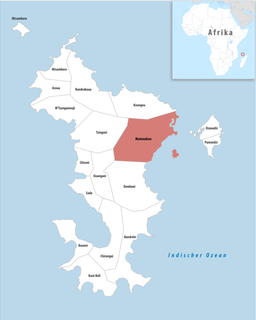 Läge i regionen Mayotte