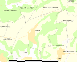 Mapa obce Lierval