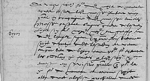 "Boyon", extrait du folio 13 du document G 1219 Évêché de Vence du 01/01/1604 au 31/12/1609 des Archives départementales des Alpes-Maritimes. http://www.basesdocumentaires-cg06.fr/os-html/arca/home.html